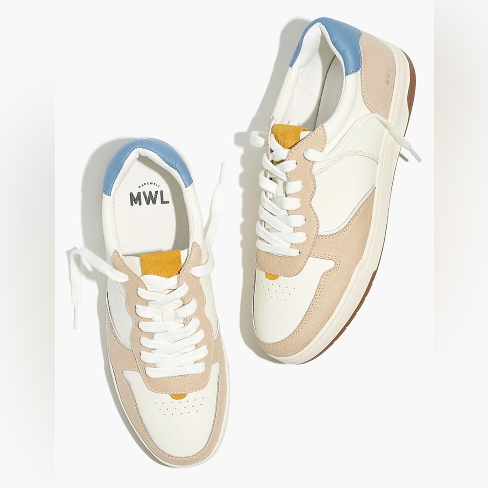 New Madewell Court Sneakers in Leather and Nubuck